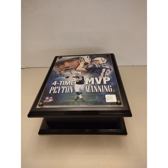 Rare Payton Manning Official NFL Wood Chest- Valet Box 11.5